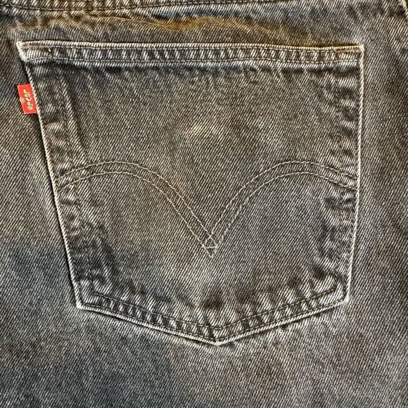 Vintage Levis 505 Jeans Mens 38x30 Black Gray Y2K Straight Red Tag - Picture 9 of 16